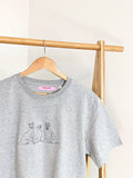 Load image into Gallery viewer, Custom Pet Portrait Line Drawing Embroidered T-Shirt